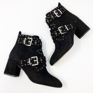 Rebecca Minkoff Logan Suede Studded Black Bootie